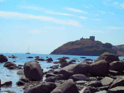 criccieth castle from morannedd rocks 2