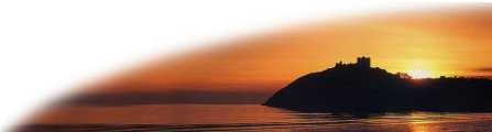 criccieth castle at sunset